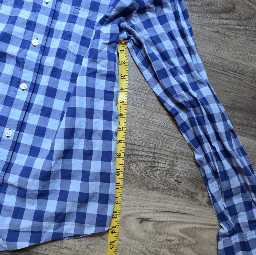 J. Crew Men’s Blue Gingham Button-Down Shirt